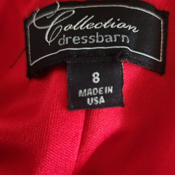 Collection Dressbarn Red Floor Length Sleevesless Strechy Dress size 8 - Picture 3 of 14